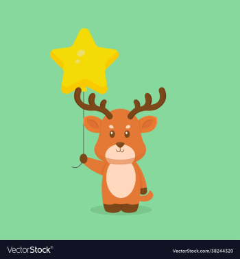cute deer holding balloon free cute deer holding balloon free