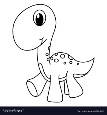 cute dinosaurs cartoon coloring page for