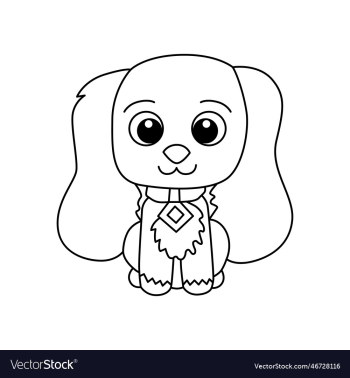 cute dog animal cartoon for kids coloring