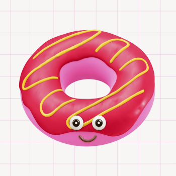 Cute donut, 3D rendering design | Free Photo - rawpixel Cute donut, 3D rendering design | Free Photo - rawpixel