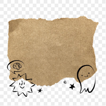 Cute doodle png ripped paper | Free PNG - rawpixel