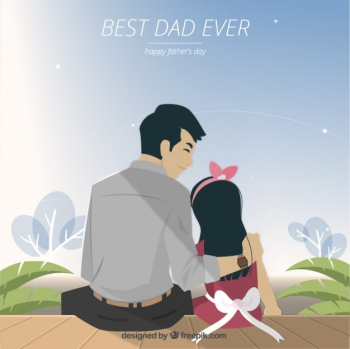 Cute father's day illustration Cute father's day illustration