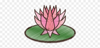 Cute Flower Lotus Leaf Icon Design - Vector Graphics