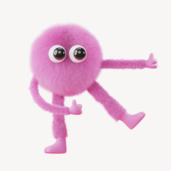 Cute fluffy monster, 3D rendering | Free Photo - rawpixel Cute fluffy monster, 3D rendering | Free Photo - rawpixel