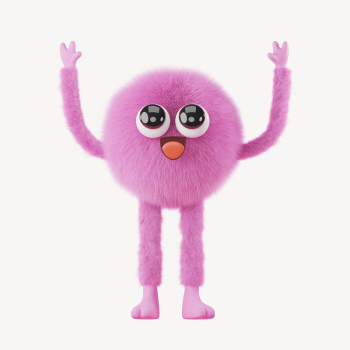 Cute fluffy monster, 3D rendering | Free Photo - rawpixel Cute fluffy monster, 3D rendering | Free Photo - rawpixel