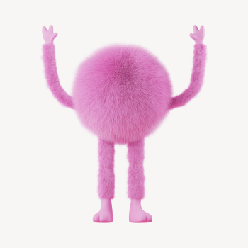 Cute fluffy monster, 3D rendering | Free Photo - rawpixel Cute fluffy monster, 3D rendering | Free Photo - rawpixel