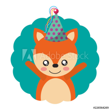 cute fox party hat birthday cute fox party hat birthday