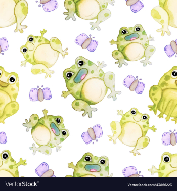 cute frogs with butterflies seamless pattern cute frogs with butterflies seamless pattern