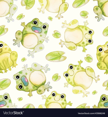 cute frogs with leaves seamless pattern cute frogs with leaves seamless pattern
