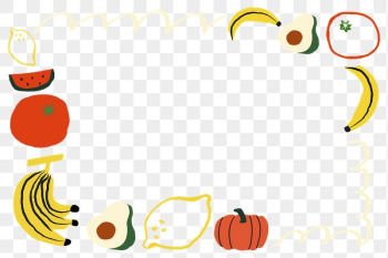 Cute fruit png doodle frame, | Free PNG - rawpixel