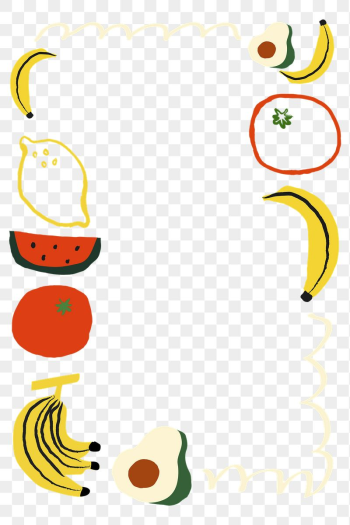 Cute fruit png doodle frame, | Free PNG - rawpixel