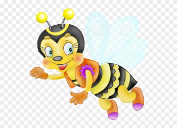 Cute Funny Bees - Transparent Background Cute Kindergarten Honey ...