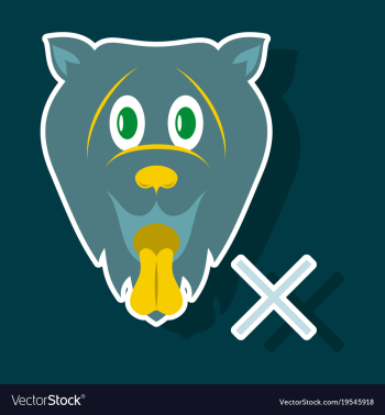 Cute funny cartoon dog puppy pet furry human vector image