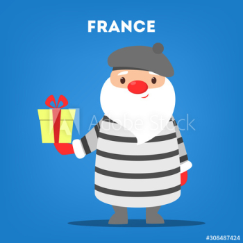Cute funny Santa Claus of France Cute funny Santa Claus of France