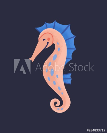 Cute funny seahorse isolated on dark background Cute funny seahorse isolated on dark background