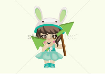 Cute girl holding arrows Cute girl holding arrows
