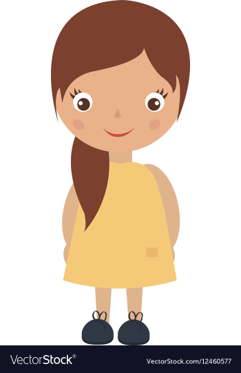 Cute girl vector image Cute girl vector image