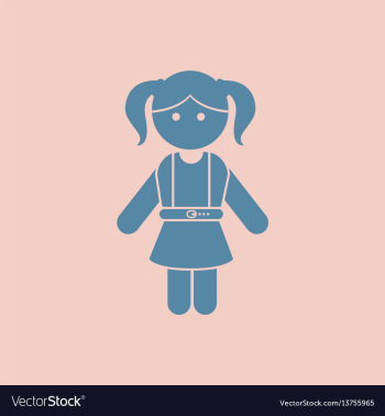 Cute girl vector image Cute girl vector image
