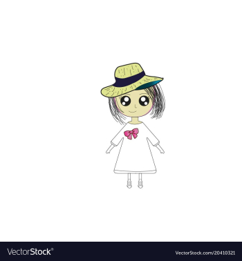 Cute girl vector image Cute girl vector image