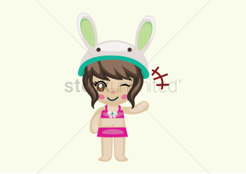 Cute girl waving hand Cute girl waving hand