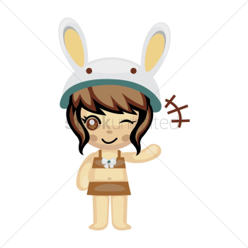 Cute girl waving hand Cute girl waving hand