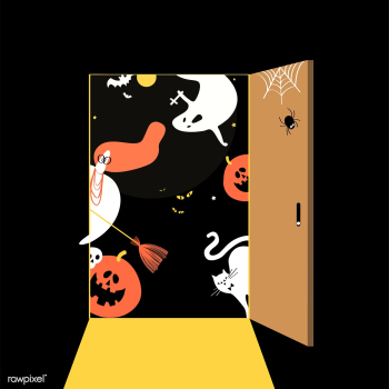 Cute Halloween day concept illustration | Free stock vector - 457366 Cute Halloween day concept illustration | Free stock vector - 457366
