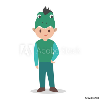 Cute halloween dinosaur or dragon costume for a child