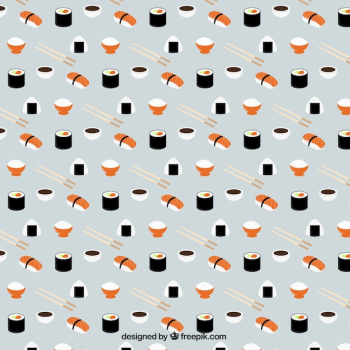 Cute hand drawn sushi pattern Cute hand drawn sushi pattern