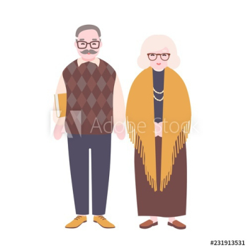 Cute happy elderly couple isolated on white background Cute happy elderly couple isolated on white background