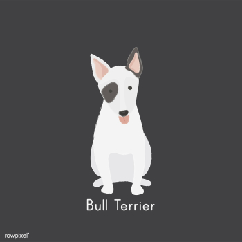 Cute illustration of a bull terrier dog | Free stock vector - 60465 Cute illustration of a bull terrier dog | Free stock vector - 60465