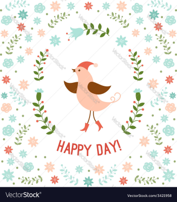Cute little bird vector image Cute little bird vector image