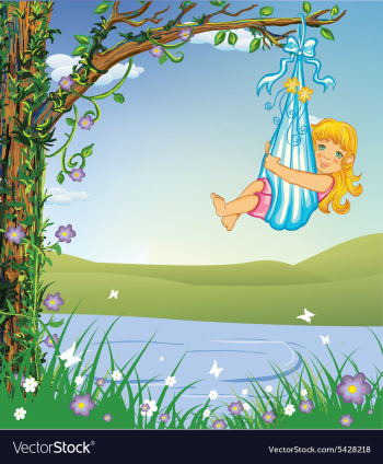Cute little girl vector image Cute little girl vector image