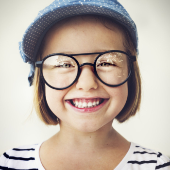 Cute little girl with glasses Cute little girl with glasses