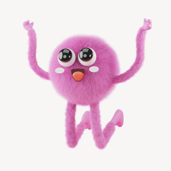 Cute monster jumping, 3D rendering | Free Photo - rawpixel Cute monster jumping, 3D rendering | Free Photo - rawpixel