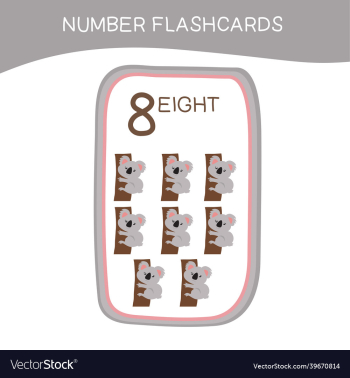 cute number flashcards with animals set cute number flashcards with animals set