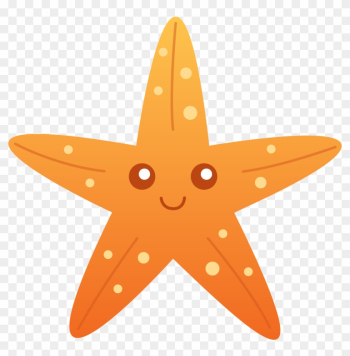Cute Orange Starfish - Starfish Clipart Cute Orange Starfish - Starfish Clipart