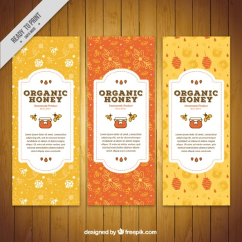 Cute organic honey banners Cute organic honey banners