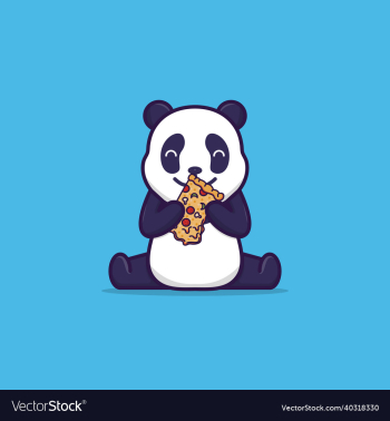 cute panda eating pizza cute panda eating pizza