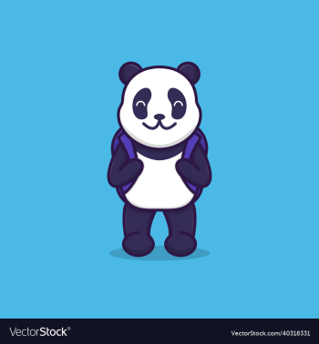 cute panda going to school cute panda going to school