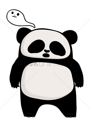 Cute panda looking lifeless Cute panda looking lifeless