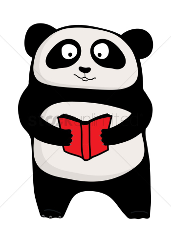 Cute panda reading book Cute panda reading book