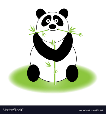  					Cute panda vector image														