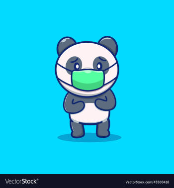 cute panda wearing medical mask cartoon cute panda wearing medical mask cartoon