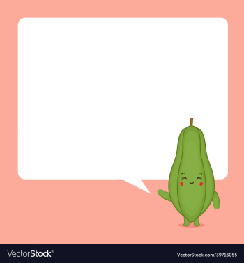 cute papaya with speech bubbles cute papaya with speech bubbles