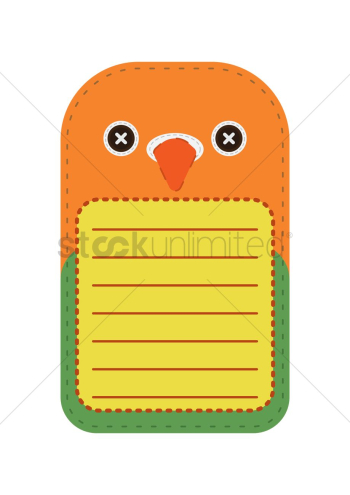 Cute parrot note Cute parrot note