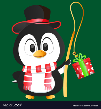 cute penguin with christmas gifts cute penguin with christmas gifts