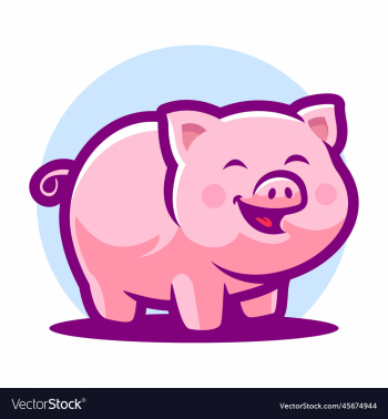 cute pig cartoon character mascot cute pig cartoon character mascot