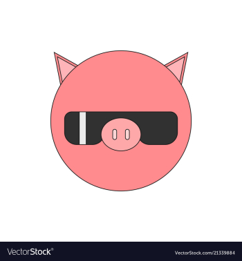 Cute pig cartoon vector image Cute pig cartoon vector image