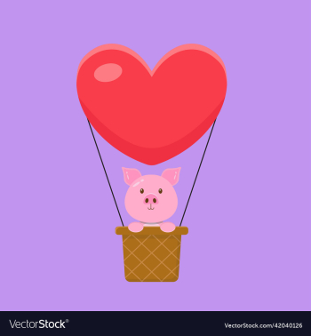 cute pig hot air balloon cartoon cute pig hot air balloon cartoon