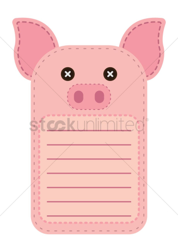 Cute pig note Cute pig note